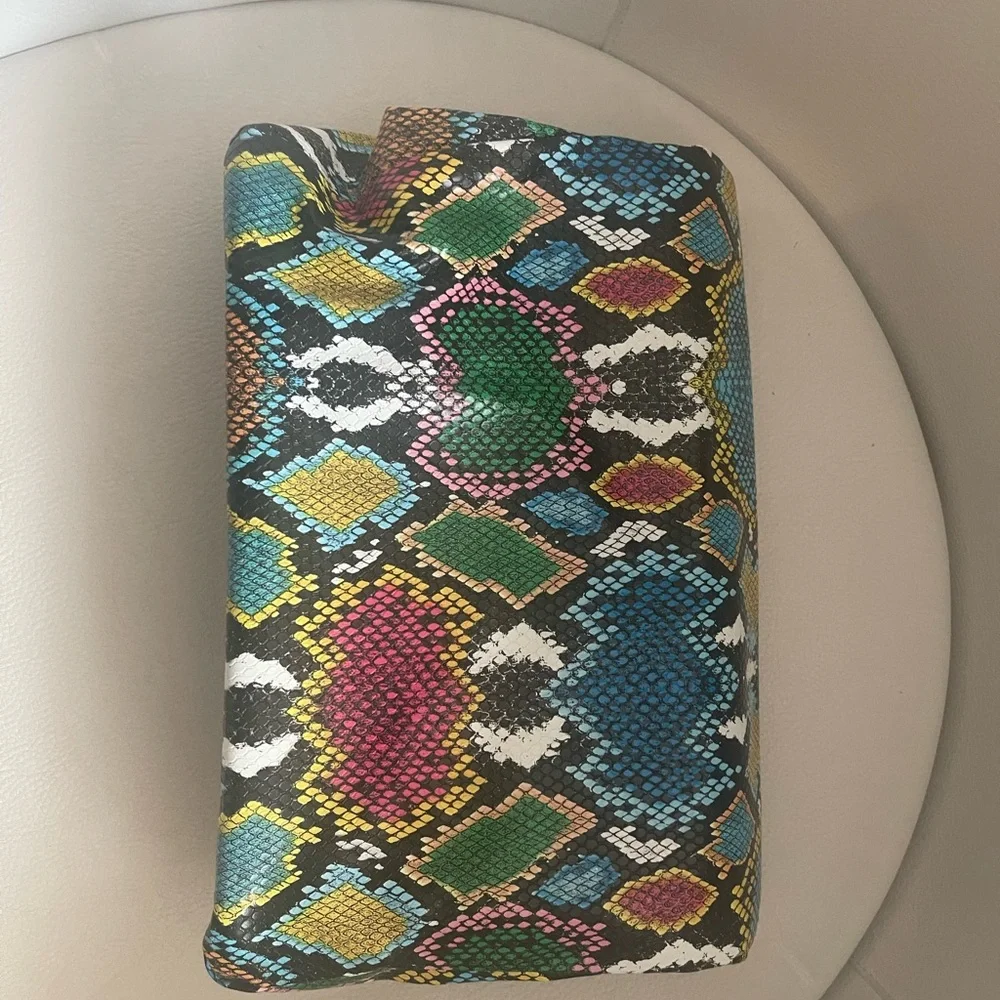 Colorful Snake Print Clutch - Picture 3 of 6